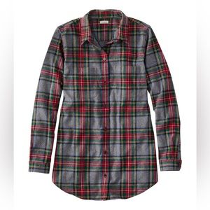 NWT LL Bean Women's Scotch Plaid Flannel Shirt